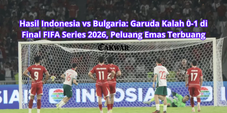 Hasil Indonesia vs Bulgaria: Garuda Kalah 0-1 di Final FIFA Series 2026, Peluang Emas Terbuang