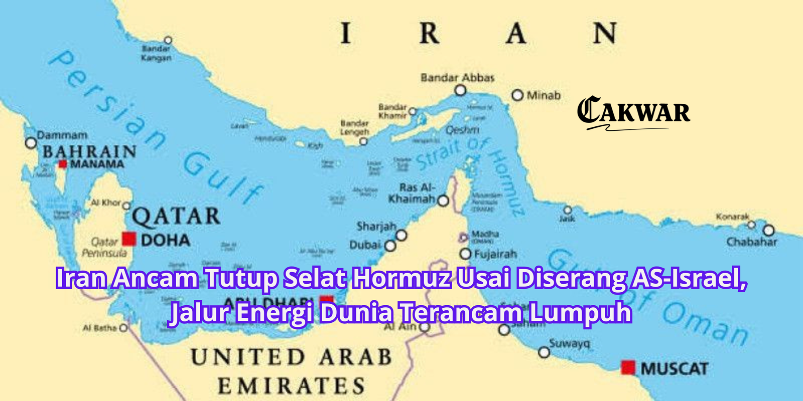 Iran Ancam Tutup Selat Hormuz Usai Diserang AS-Israel, Jalur Energi Dunia Terancam Lumpuh