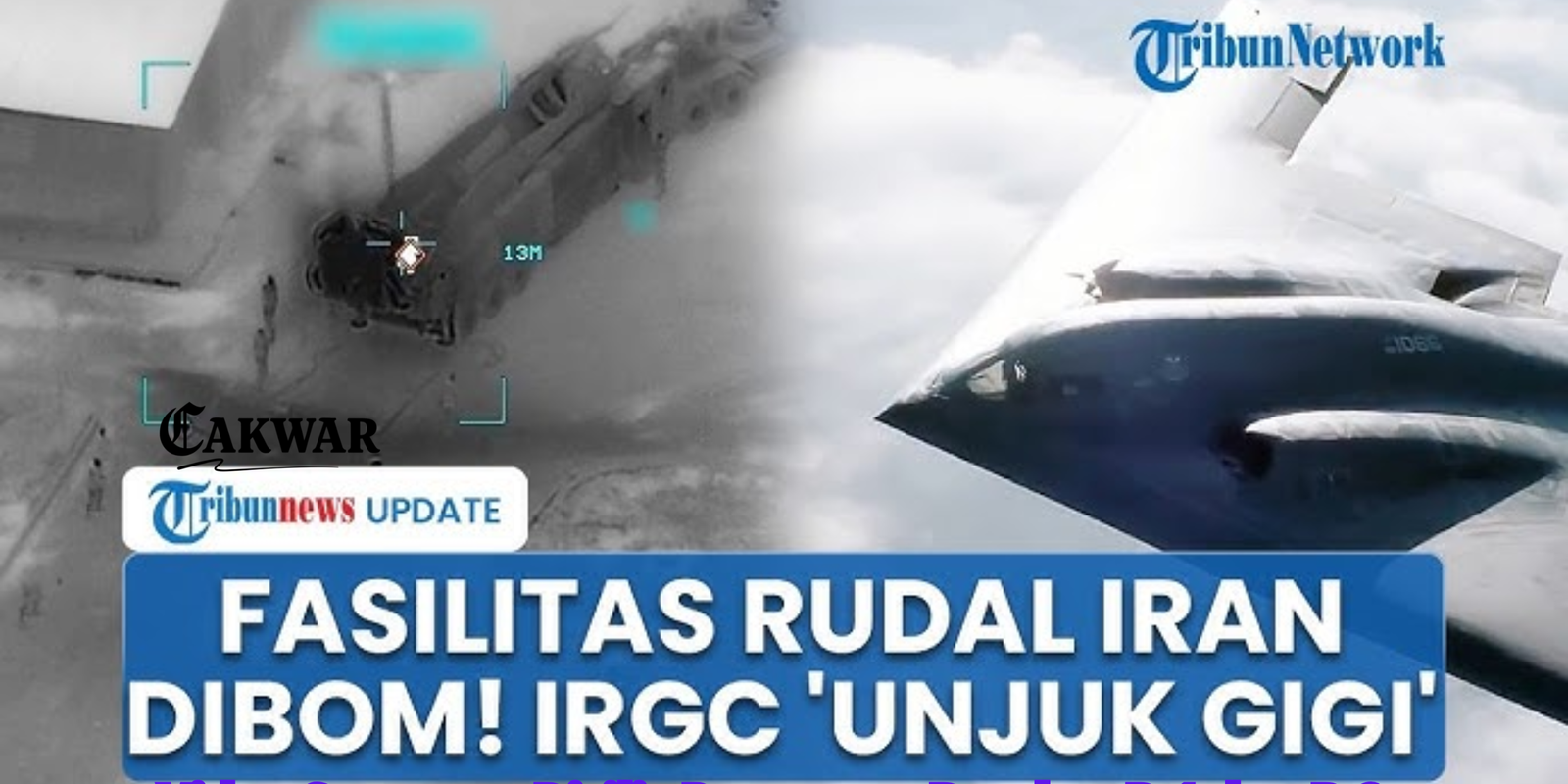 Video Serangan Dirilis Pentagon, Bomber B-1 dan B-2 Hantam Fasilitas Militer Iran, Kapal Perang Tenggelam di Samudra Hindia