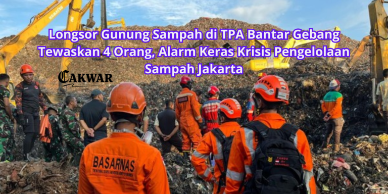 Longsor Gunung Sampah di TPA Bantar Gebang Tewaskan 4 Orang, Alarm Keras Krisis Pengelolaan Sampah Jakarta