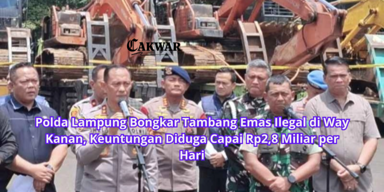 Polda Lampung Bongkar Tambang Emas Ilegal di Way Kanan, Keuntungan Diduga Capai Rp2,8 Miliar per Hari