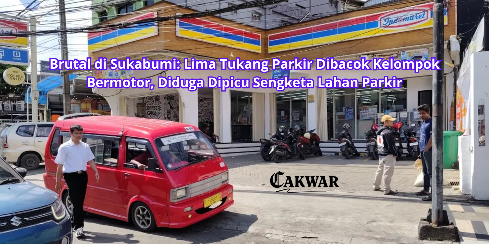 Brutal di Sukabumi: Lima Tukang Parkir Dibacok Kelompok Bermotor, Diduga Dipicu Sengketa Lahan Parkir