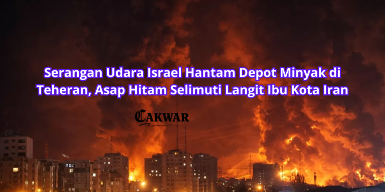 Serangan Udara Israel Hantam Depot Minyak di Teheran, Asap Hitam Selimuti Langit Ibu Kota Iran