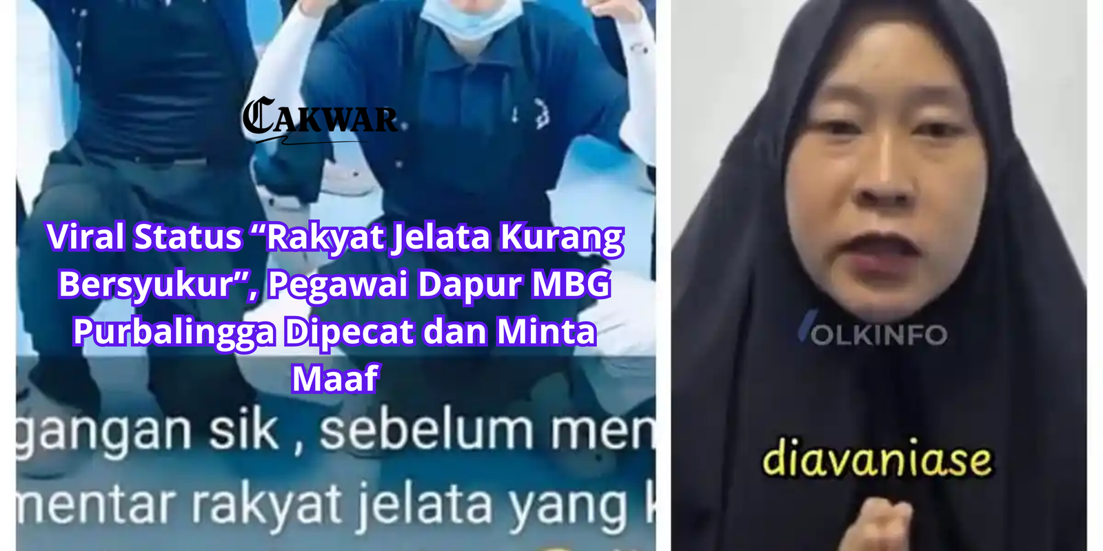 Viral status pegawai dapur MBG Purbalingga soal “rakyat jelata”, berujung pemecatan. Pihak SPPG minta maaf dan evaluasi SOP pelayanan.