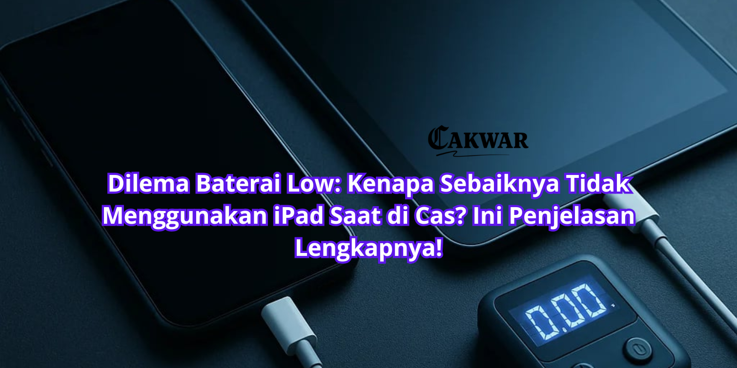 Dilema Baterai Low: Kenapa Sebaiknya Tidak Menggunakan iPad Saat di Cas? Ini Penjelasan Lengkapnya!