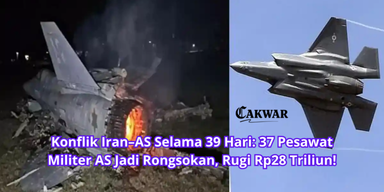 Konflik Iran–AS Selama 39 Hari: 37 Pesawat Militer AS Jadi Rongsokan, Rugi Rp28 Triliun!