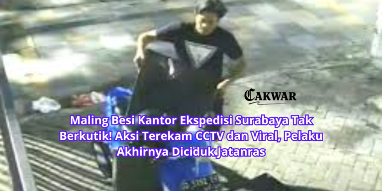 Maling Besi Kantor Ekspedisi Surabaya Tak Berkutik! Aksi Terekam CCTV dan Viral, Pelaku Akhirnya Diciduk Jatanras