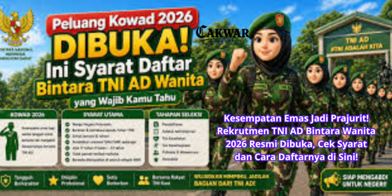Kesempatan Emas Jadi Prajurit! Rekrutmen TNI AD Bintara Wanita 2026 Resmi Dibuka, Cek Syarat dan Cara Daftarnya di Sini!