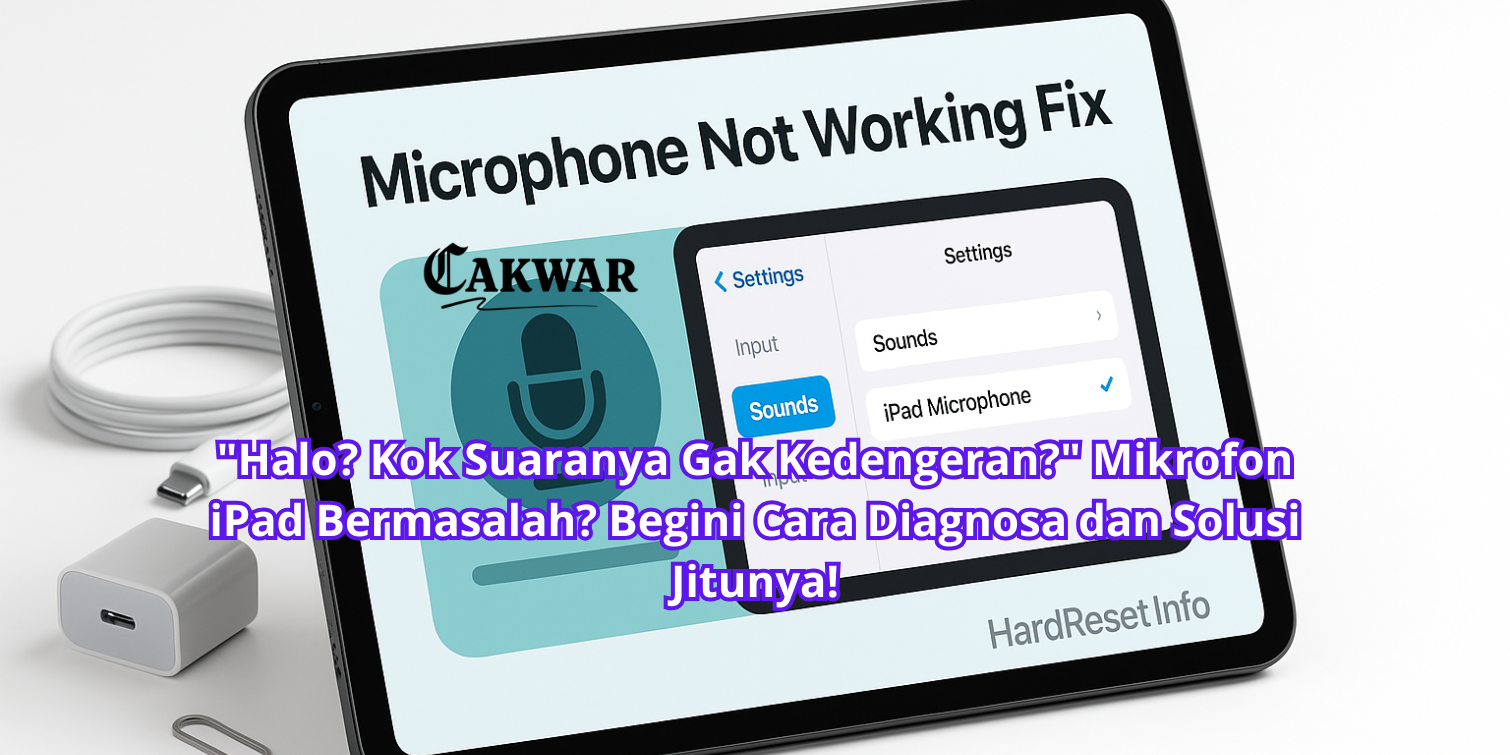 “Halo? Kok Suaranya Gak Kedengeran?” Mikrofon iPad Bermasalah? Begini Cara Diagnosa dan Solusi Jitunya!