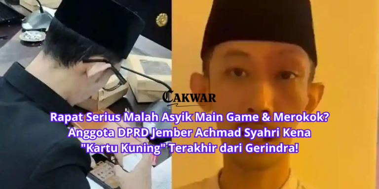 Rapat Serius Malah Asyik Main Game & Merokok? Anggota DPRD Jember Achmad Syahri Kena “Kartu Kuning” Terakhir dari Gerindra!