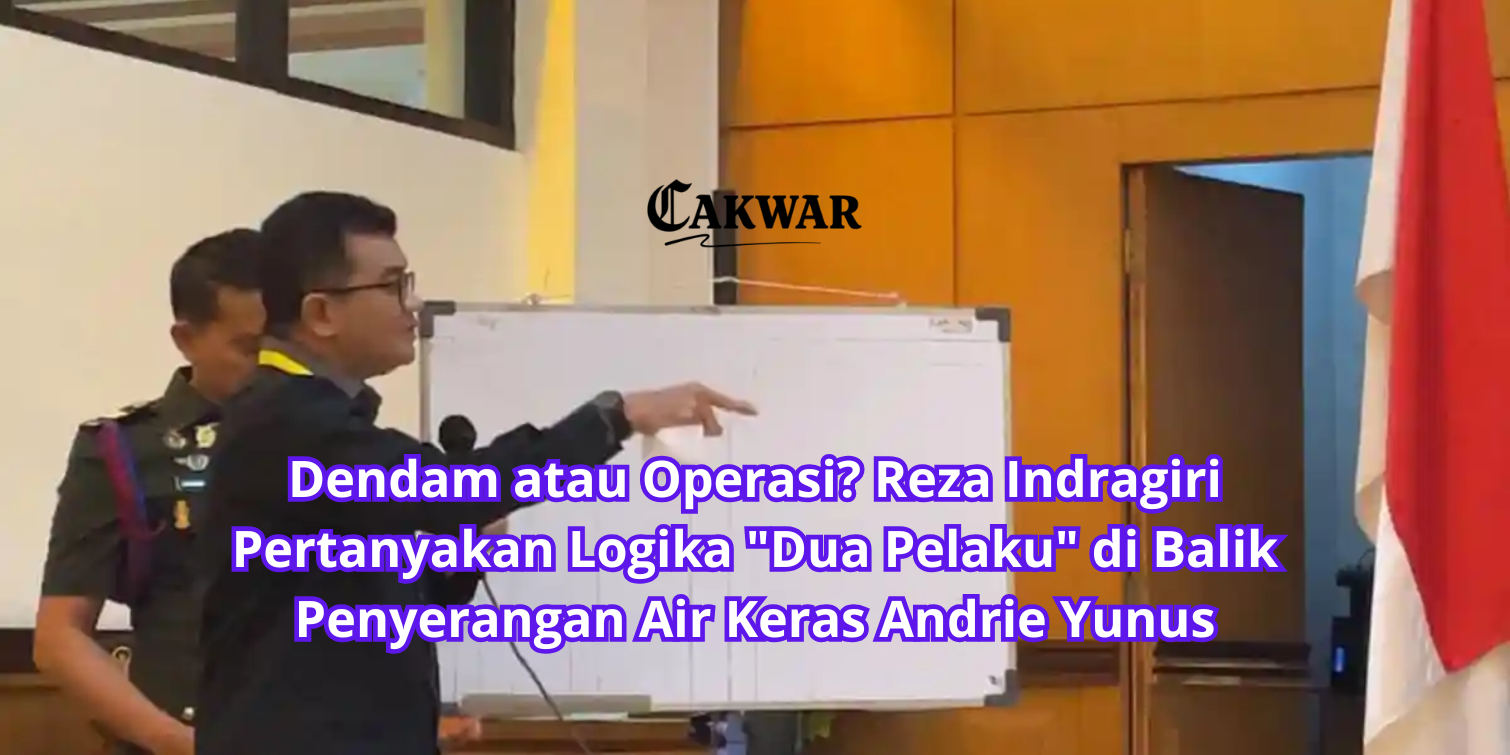 Dendam atau Operasi? Reza Indragiri Pertanyakan Logika “Dua Pelaku” di Balik Penyerangan Air Keras Andrie Yunus