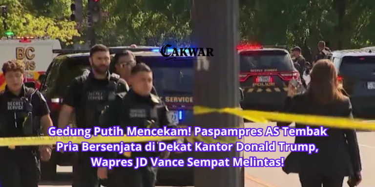 Gedung Putih Mencekam! Paspampres AS Tembak Pria Bersenjata di Dekat Kantor Donald Trump, Wapres JD Vance Sempat Melintas!