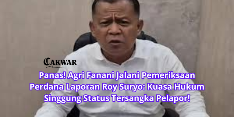 Panas! Agri Fanani Jalani Pemeriksaan Perdana Laporan Roy Suryo: Kuasa Hukum Singgung Status Tersangka Pelapor!