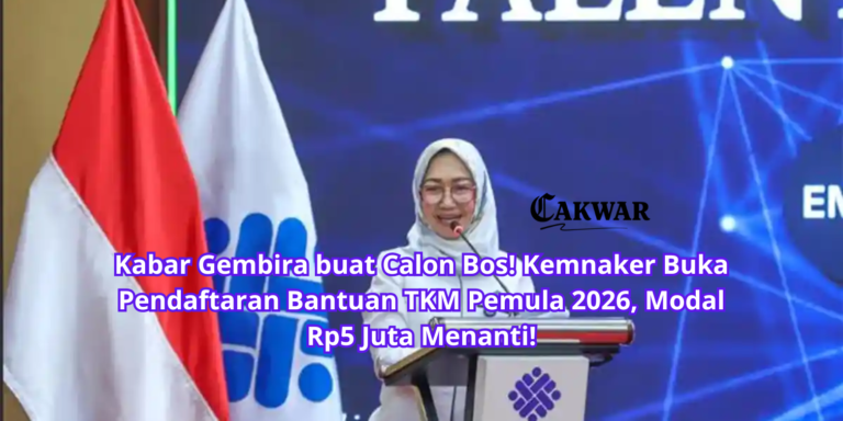 Kabar Gembira buat Calon Bos! Kemnaker Buka Pendaftaran Bantuan TKM Pemula 2026, Modal Rp5 Juta Menanti!