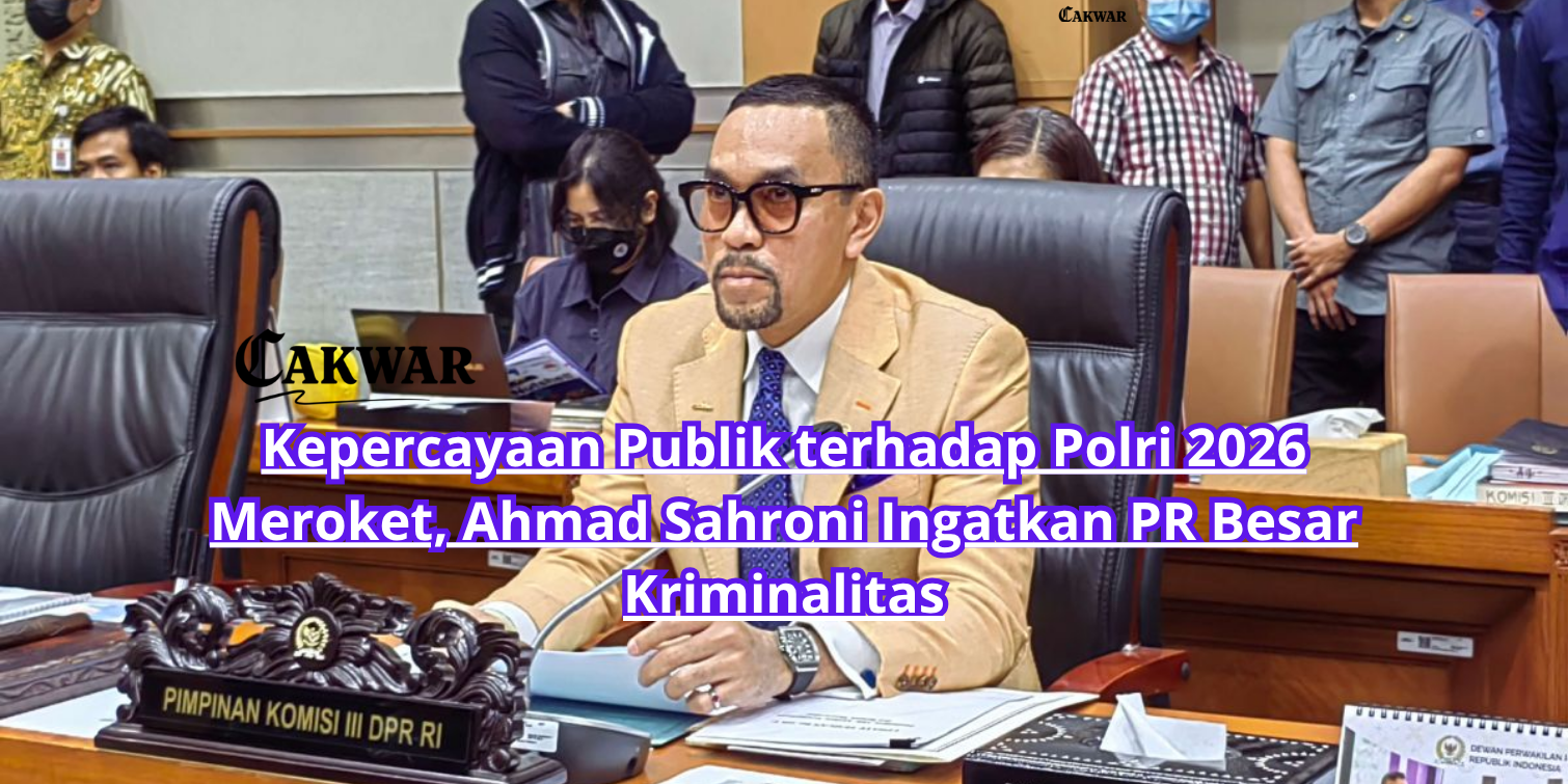 Kepercayaan Publik terhadap Polri 2026 Meroket, Ahmad Sahroni Ingatkan PR Besar Kriminalitas