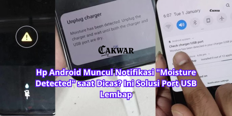 Hp Android Muncul Notifikasi “Moisture Detected” saat Dicas? Ini Solusi Port USB Lembap