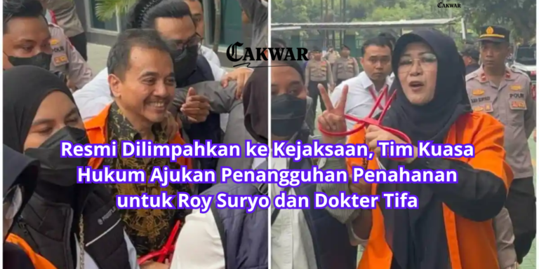Resmi Dilimpahkan ke Kejaksaan, Tim Kuasa Hukum Ajukan Penangguhan Penahanan untuk Roy Suryo dan Dokter Tifa