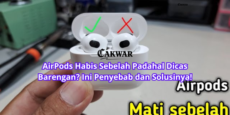 AirPods Habis Sebelah Padahal Dicas Barengan? Ini Penyebab dan Solusinya!