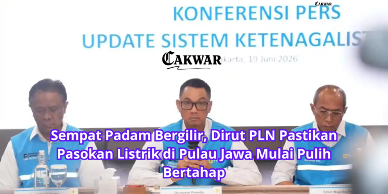 Sempat Padam Bergilir, Dirut PLN Pastikan Pasokan Listrik di Pulau Jawa Mulai Pulih Bertahap