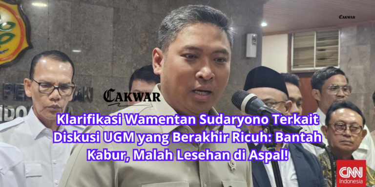 Klarifikasi Wamentan Sudaryono Terkait Diskusi UGM yang Berakhir Ricuh: Bantah Kabur, Malah Lesehan di Aspal!
