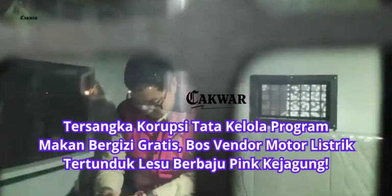 Tersangka Korupsi Tata Kelola Program Makan Bergizi Gratis, Bos Vendor Motor Listrik Tertunduk Lesu Berbaju Pink Kejagung!