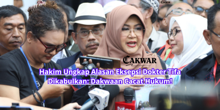 Hakim Ungkap Alasan Eksepsi Dokter Tifa Dikabulkan: Dakwaan Cacat Hukum!