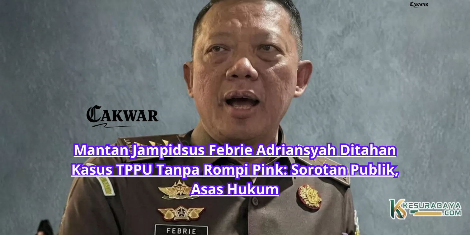 Mantan Jampidsus Febrie Adriansyah Ditahan Kasus TPPU Tanpa Rompi Pink: Sorotan Publik, Asas Hukum