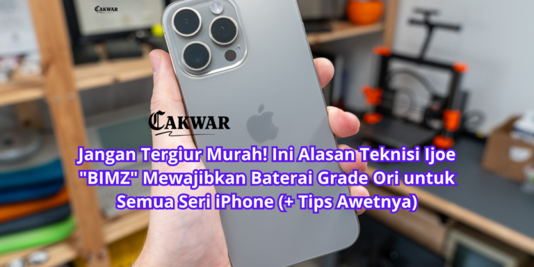 Jangan Tergiur Murah! Ini Alasan Teknisi Ijoe “BIMZ” Mewajibkan Baterai Grade Ori untuk Semua Seri iPhone (+ Tips Awetnya)
