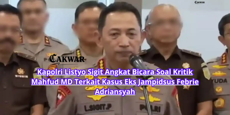 Kapolri Listyo Sigit Angkat Bicara Soal Kritik Mahfud MD Terkait Kasus Eks Jampidsus Febrie Adriansyah