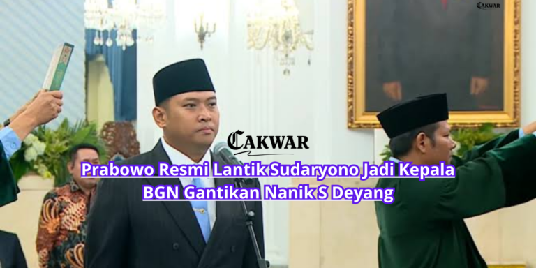 Prabowo Resmi Lantik Sudaryono Jadi Kepala BGN Gantikan Nanik S Deyang