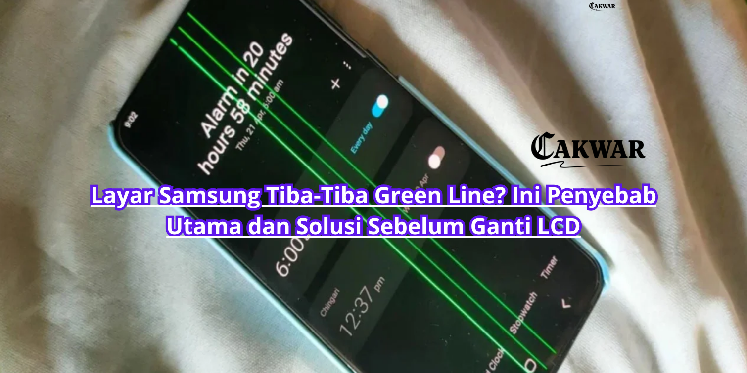 Layar Samsung Tiba-Tiba Green Line? Ini Penyebab Utama dan Solusi Sebelum Ganti LCD