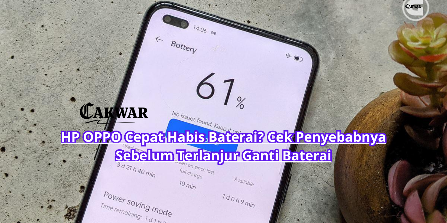 HP OPPO Cepat Habis Baterai? Cek Penyebabnya Sebelum Terlanjur Ganti Baterai