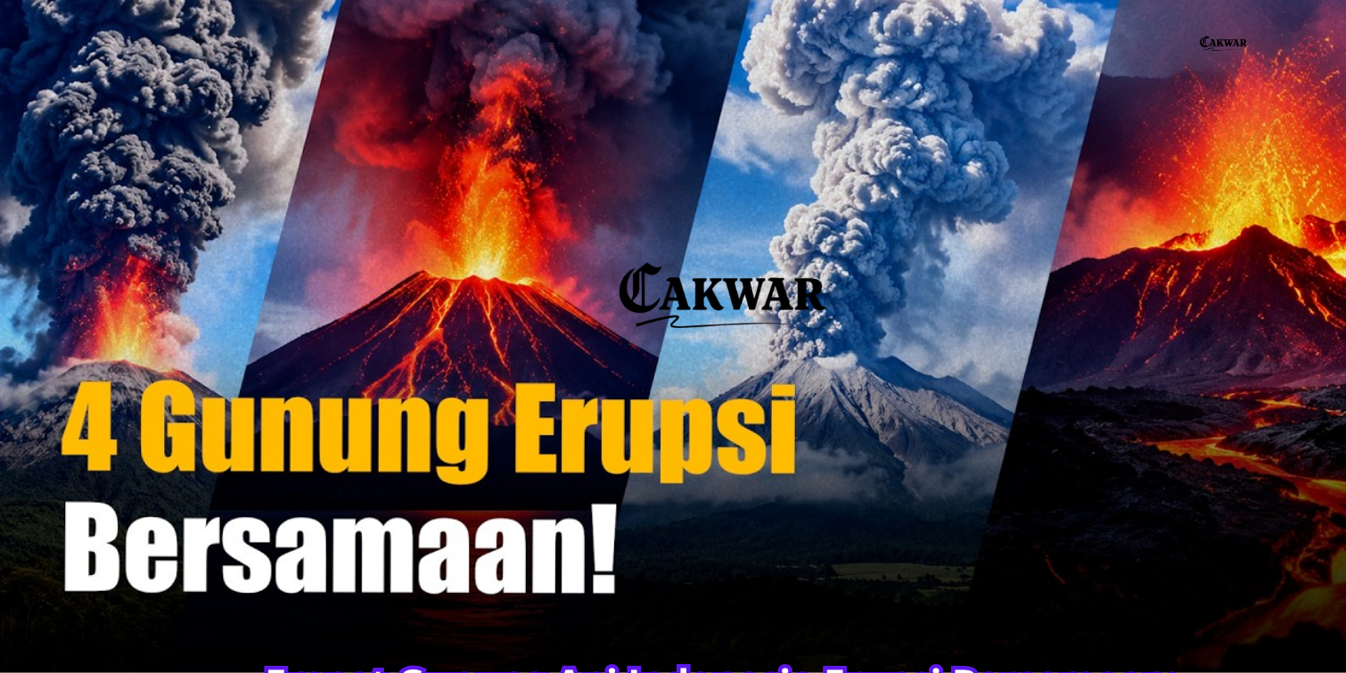 Empat Gunung Api Indonesia Erupsi Bersamaan: Apakah Saling Berkaitan atau Sekadar Kebetulan Geologi?