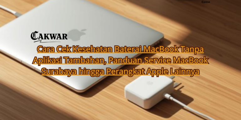 Cara Cek Kesehatan Baterai MacBook Tanpa Aplikasi Tambahan, Panduan Service MacBook Surabaya hingga Perangkat Apple Lainnya