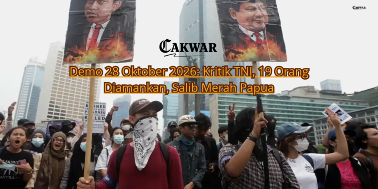 Demo 28 Oktober 2026: Kritik TNI, 19 Orang Diamankan, Salib Merah Papua, dan Isu Service Apple Surabaya